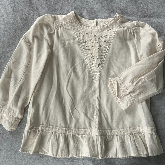 BA&SH White Embroidered Blouse - Picture 1 of 8
